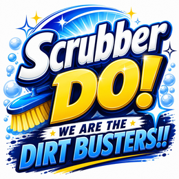 SCRUBBER DO! WE ARE THE DIRT BUSTERS!! logo