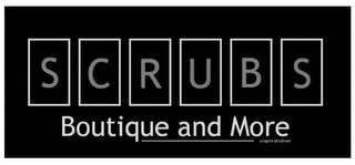 SCRUBS, BOUTIQUE AND MORE, A CAPITE AD CALCEM logo
