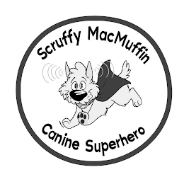 SCRUFFY MACMUFFIN CANINE SUPERHERO logo