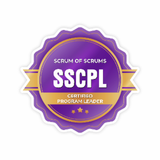 SCRUM OF SCRUMS SSCPL CERTIFIED PROGRAM LEADER logo