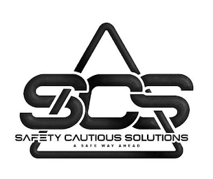 SCS SAFETY CAUTIOUS SOLUTIONS A SAFE WAY AHEAD logo