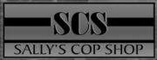 SCS SALLY'S COP SHOP logo