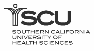 SCU SOUTHERN CALIFORNIA UNIVERSITY OF HEALTH SCIENCES logo
