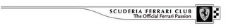 SCUDERIA FERRARI CLUB THE OFFICIAL FERRARI PASSION SF logo