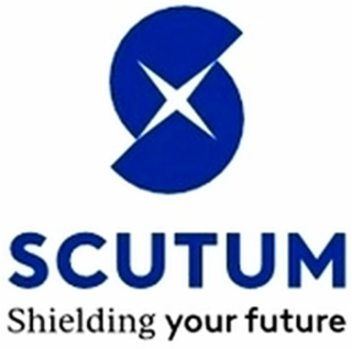 SCUTUM SHIELDING YOUR FUTURE logo