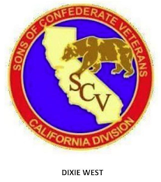 SCV SONS OF CONFEDERATE VETERANS CALIFORNIA DIVISION DIXIE WEST logo