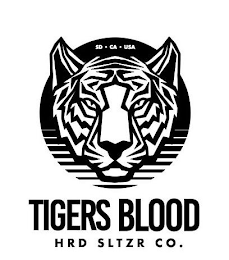 SD· CA· USA TIGERS BLOOD HRD SLTZR CO. logo