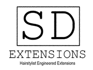 SD EXTENSIONS HAIRSTYLIST ENGINEERED EXTENSIONS logo