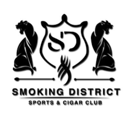 SD SMOKING DISTRICT SPORTS & CIGAR CLUB logo