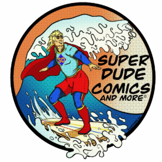 SD SUPER DUDE COMICS AND MORE SYDMAKES ART logo