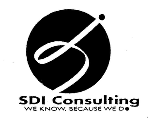 SDI CONSULTING WE KNOW, BECAUSE WE DO logo
