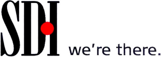 SDI WE'RE THERE. logo