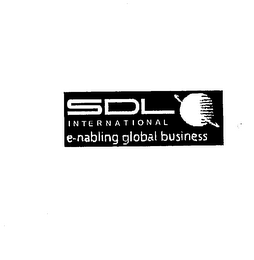 SDL INTERNATIONAL E-NABLING GLOBAL BUSINESS logo