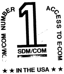 SDM/COM NUMBER 1 ACCESS TO E-COM IN THE USA logo