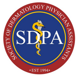 SDPA; SOCIETY OF DERMATOLOGY PHYSICIAN ASSISTANTS; EST 1994 logo