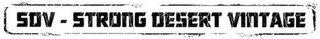 SDV - STRONG DESERT VINTAGE logo
