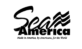SEA AMERICA MADE IN AMERICA, BY AMERICANS, FOR THE WORLD logo