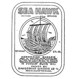 SEA HAWK BRAND NORWEGIAN SMOKED SARDINES logo