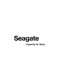 SEAGATE CAPACITY FOR IDEAS logo