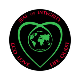 SEAL OF INTEGRITY ECO LOVE LIFE QUEST logo