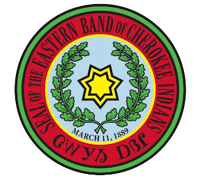 SEAL OF THE EASTERN BAND OF CHEROKEE INDIANS CHEROKEE NATION MARCH 11, 1889 logo