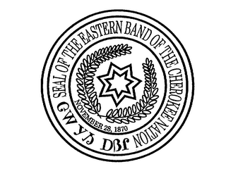 SEAL OF THE EASTERN BAND OF THE CHEROKEE NATION NOVEMBER 28, 1870 logo