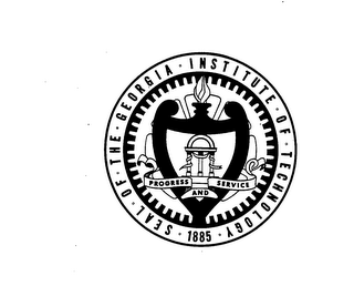 SEAL OF THE GEORGIA INSTITUTE OF TECHNOLOGY 1885 PROGRESS AND SERVICE. logo