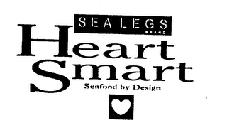 SEALEGS BRAND HEART SMART SEAFOOD BY DESIGN logo