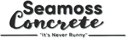 SEAMOSS CONCRETE "IT'S NEVER RUNNY" logo