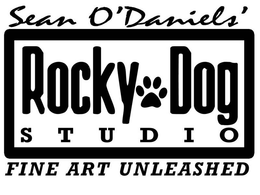 SEAN O'DANIELS' ROCKY DOG STUDIO FINE ART UNLEASHED logo
