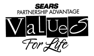 SEARS PARTNERSHIP ADVANTAGE VALUES FOR LIFE logo