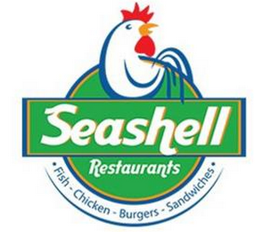 SEASHELL RESTAURANTS · FISH - CHICKEN - BURGERS -SANDWICHES · logo