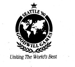 SEATTLE '90 GOODWILL GAMES UNITING THE WORLD'S BEST logo