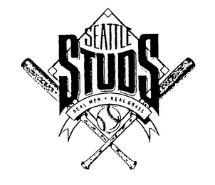 SEATTLE STUDS REAL MEN REAL GRASS logo