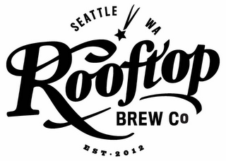 SEATTLE WA ROOFTOP BREW CO. EST. 2012 logo
