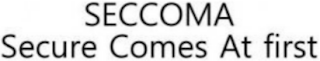 SECCOMA SECURE COMES AT FIRST logo