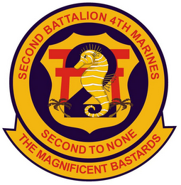 SECOND BATTALION 4TH MARINES SECOND TO NONE THE MAGNIFICENT BASTARDS 2 logo
