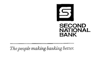 SECOND NATIONAL BANK THE PEOPLE MAKING BANKING BETTER. logo