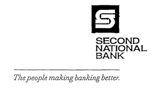 SECOND NATIONAL BANK THE PEOPLE MAKING BANKING BETTER. logo