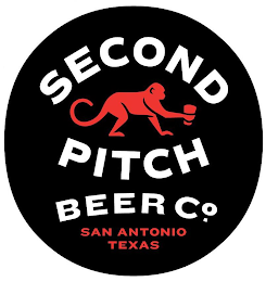 SECOND PITCH BEER CO. SAN ANTONIO TEXAS logo