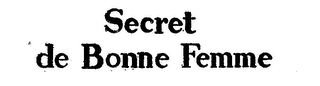 SECRET DE BONNE FEMME logo