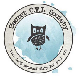 SECRET O.W.L. SOCIETY TAKE 100% RESPONSIBILITY FOR YOUR LIFE logo