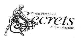 SECRETS VINTAGE FEINT SPEED A SPORT MAGAZINE logo