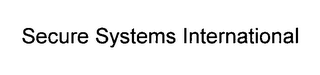 SECURE SYSTEMS INTERNATIONAL logo