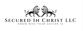 SECURED IN CHRIST LLC KNOW WHO YOUR SAVIOR IS logo