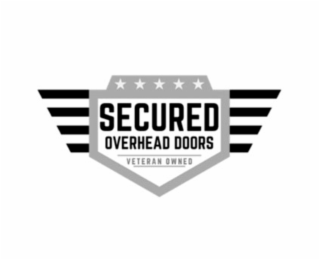SECURED OVERHEAD DOORS VETERAN OWNED logo