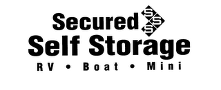 SECURED SSS SELF STORAGE RV BOAT MINI logo