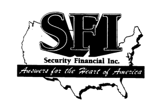 SECURITY FINANCIAL INC. SFI ANSWERS FOR THE HEART OF AMERICA logo