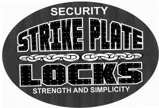 SECURITY STRIKE PLATE LOCKS STRENGTH AND SIMPLICITY logo
