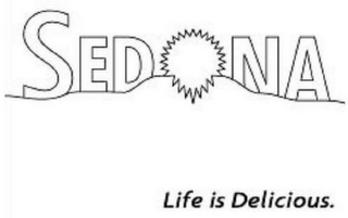 SEDONA LIFE IS DELICIOUS. logo